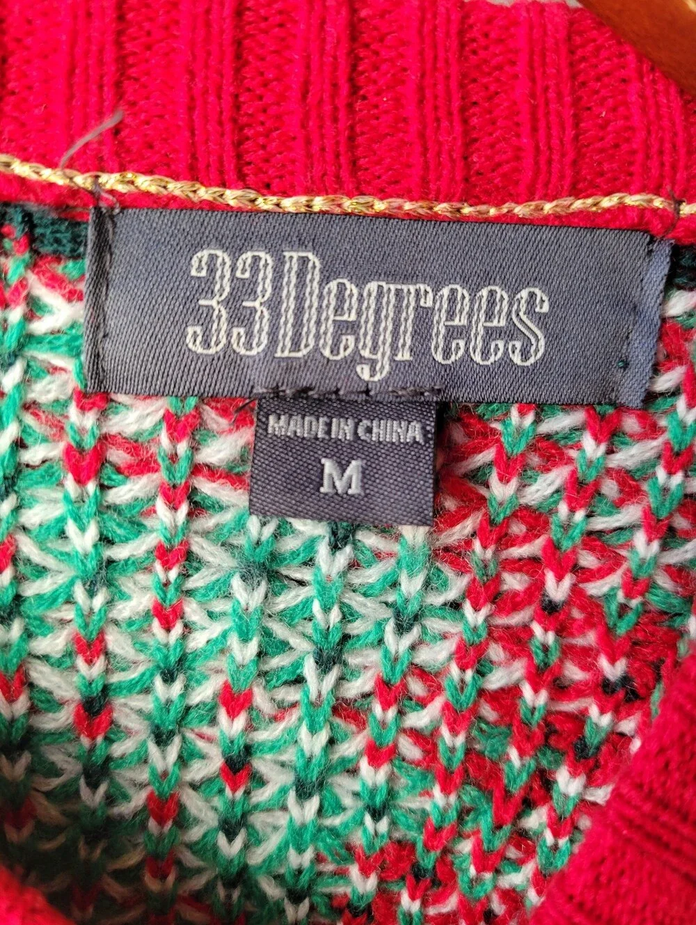 33 Degrees Christmas Unisex sweater  gift tag 